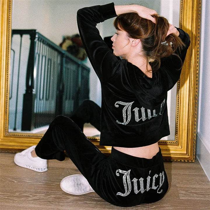 Women's Two-Piece Tracksuit – Black