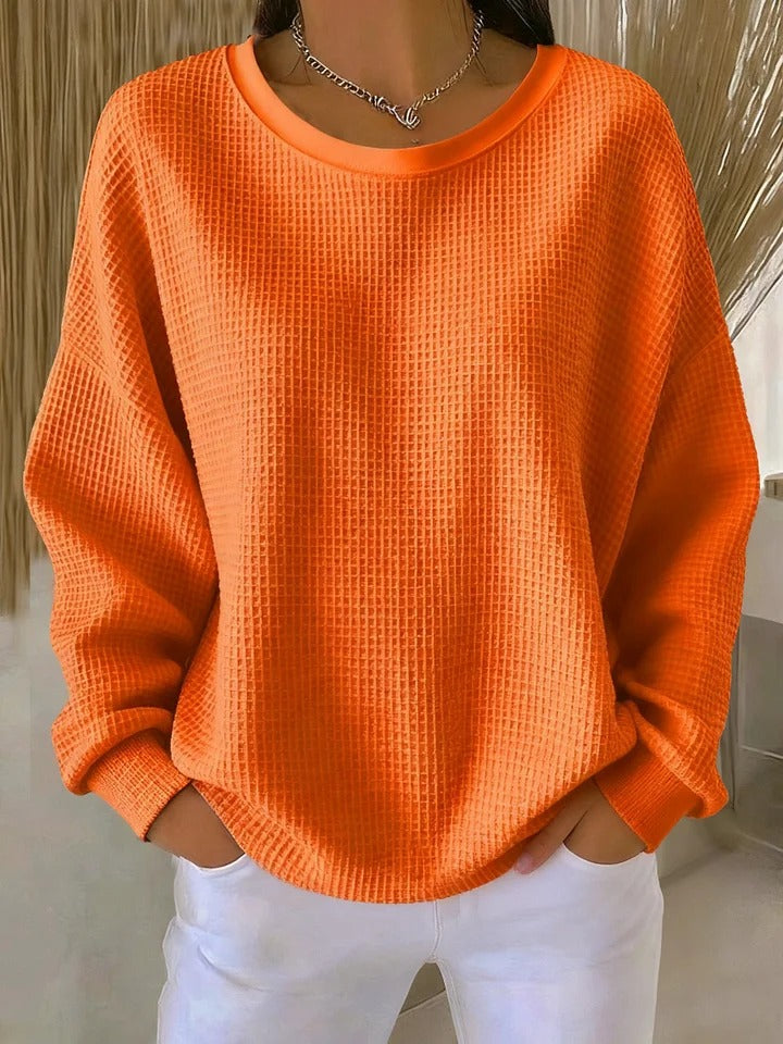 Women's Relaxed Fit Jumper – Orange