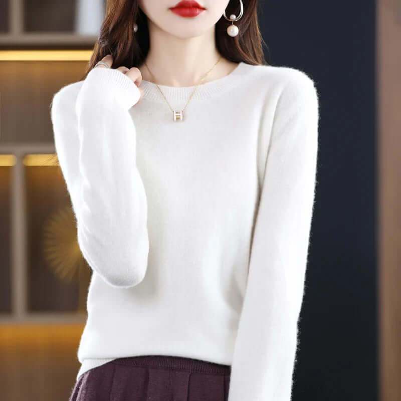Women's Soft-Touch Knit Jumper – White