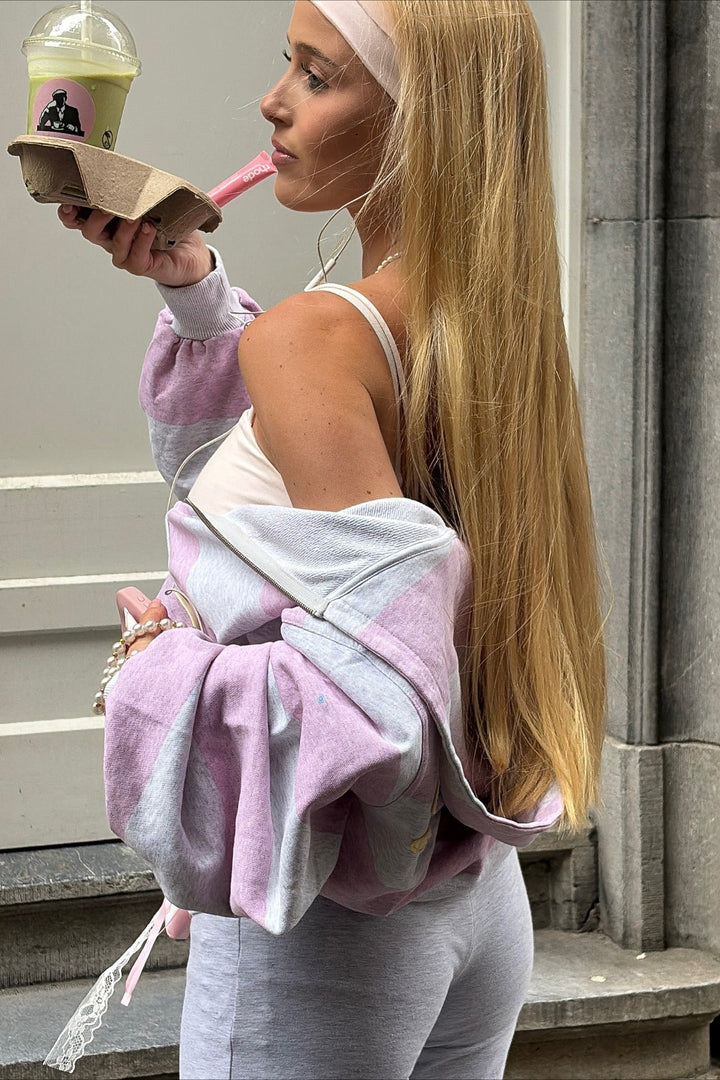 Women's Relaxed Fit Striped Sweatshirt