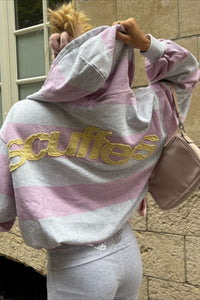 Women's Relaxed Fit Striped Sweatshirt – Hooded | Cosy Casual Top