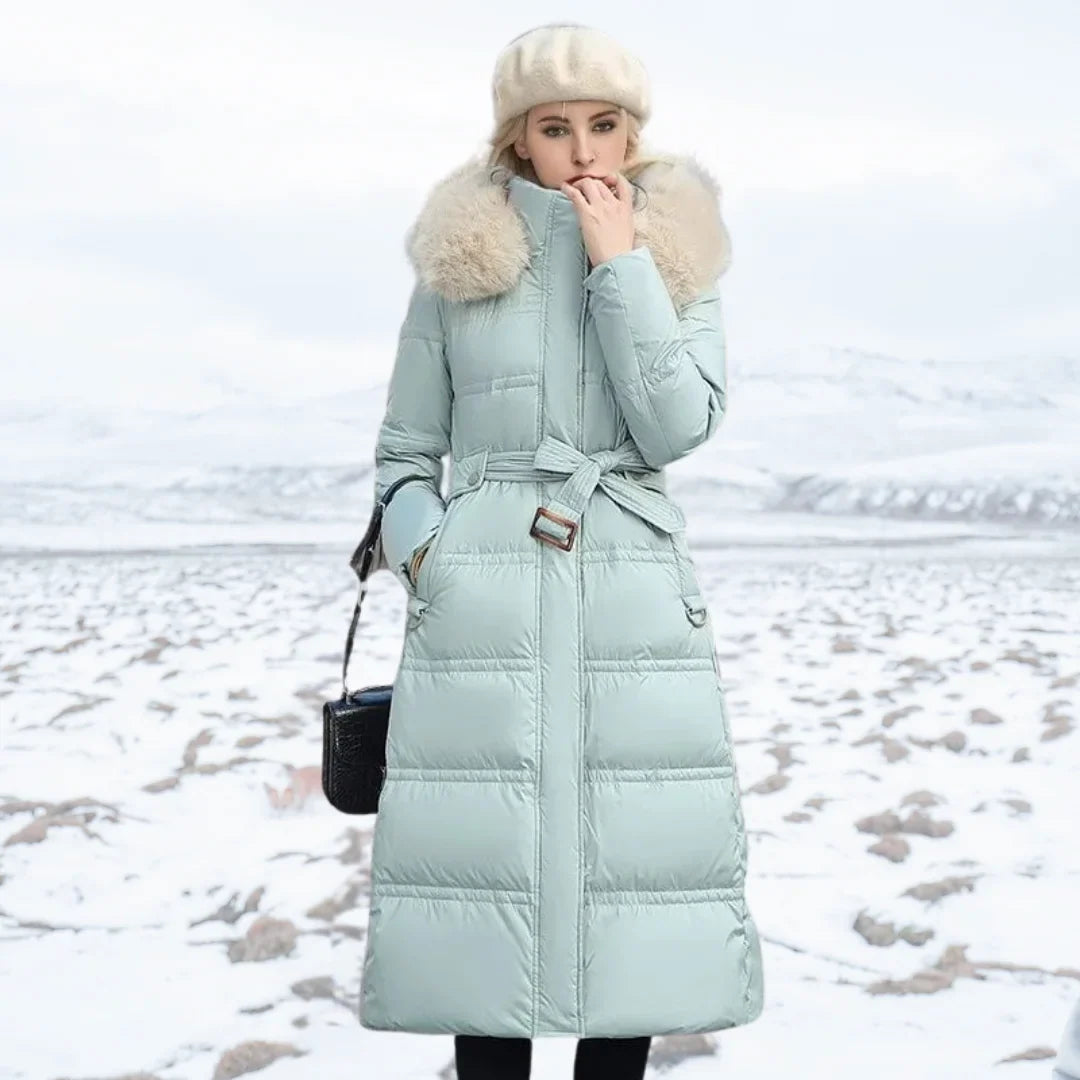 Women's Faux Fur Teddy Coat – Blue And White