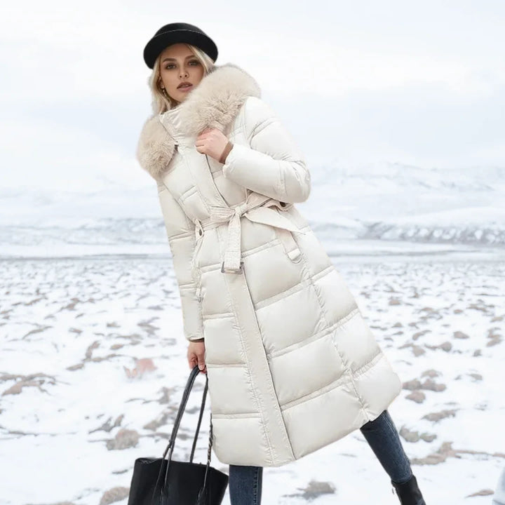 Women's Faux Fur Teddy Coat – White And Beige