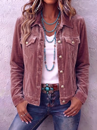 Women's Jacket – with Pockets & Button-Front | Autumn Winter Jacket