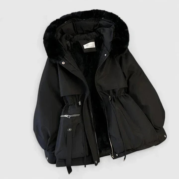 Women's Faux Fur Teddy Coat – Black