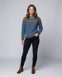 Women's Fair Isle Crew Neck Jumper – Relaxed Fit | Cosy Winter Knit