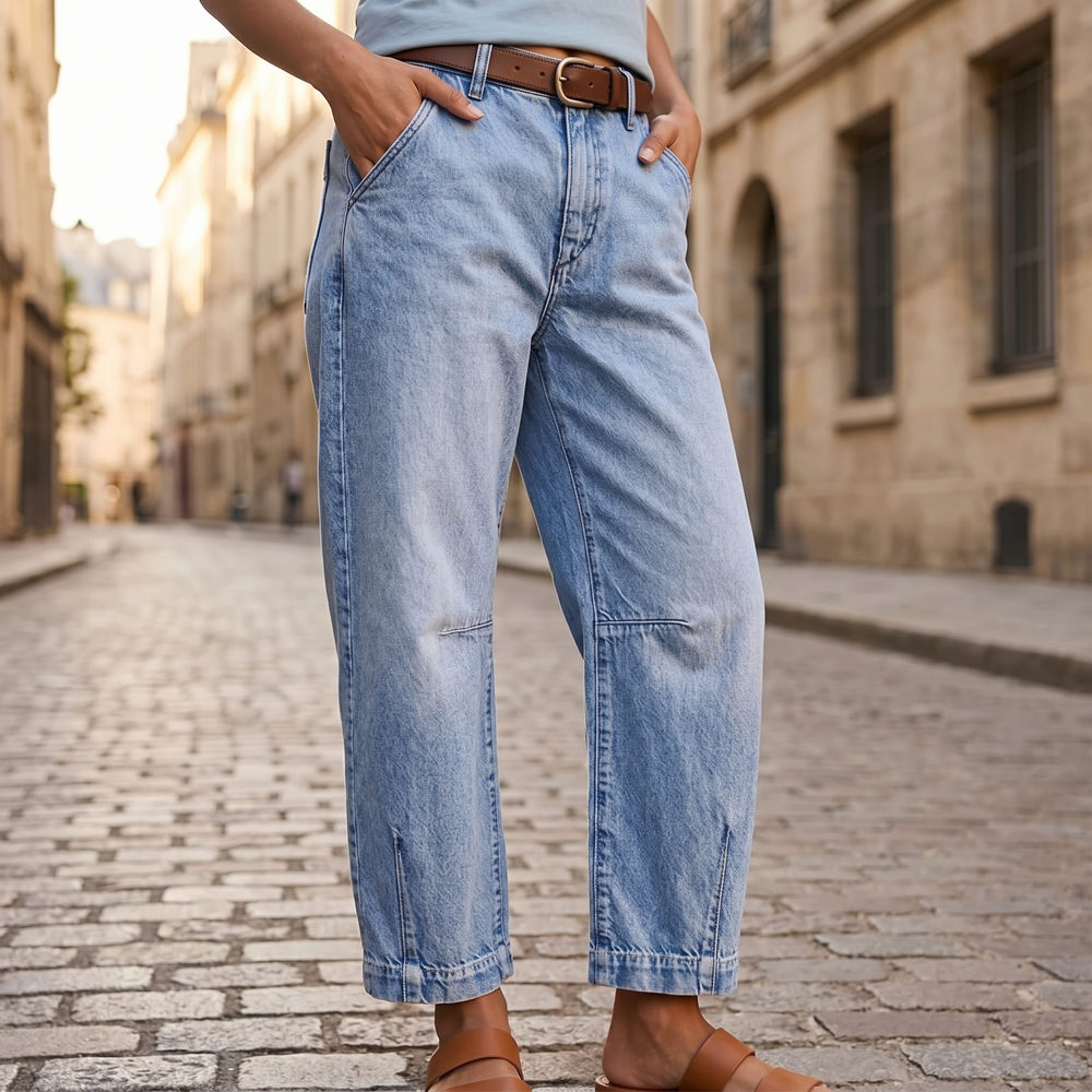 Women's High-Waisted Denim Jeans