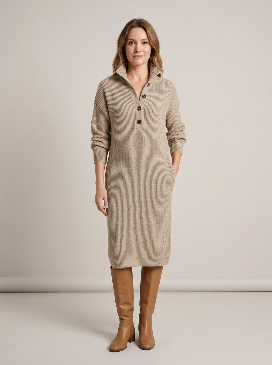 Women's Midi Jumper Dress – Khaki