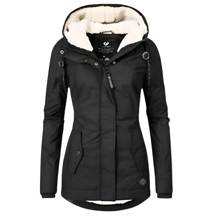 Women's Quilted Puffer Jacket – Black