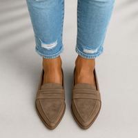 Women's Leather-Look Loafers – Cushioned Comfort | Comfortable Flat Shoes