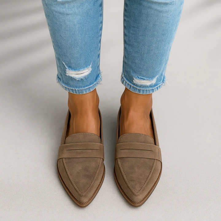Women's Leather-Look Loafers