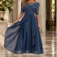 Women's Midi Lace Party Dress | Christmas Party & Evening Dress