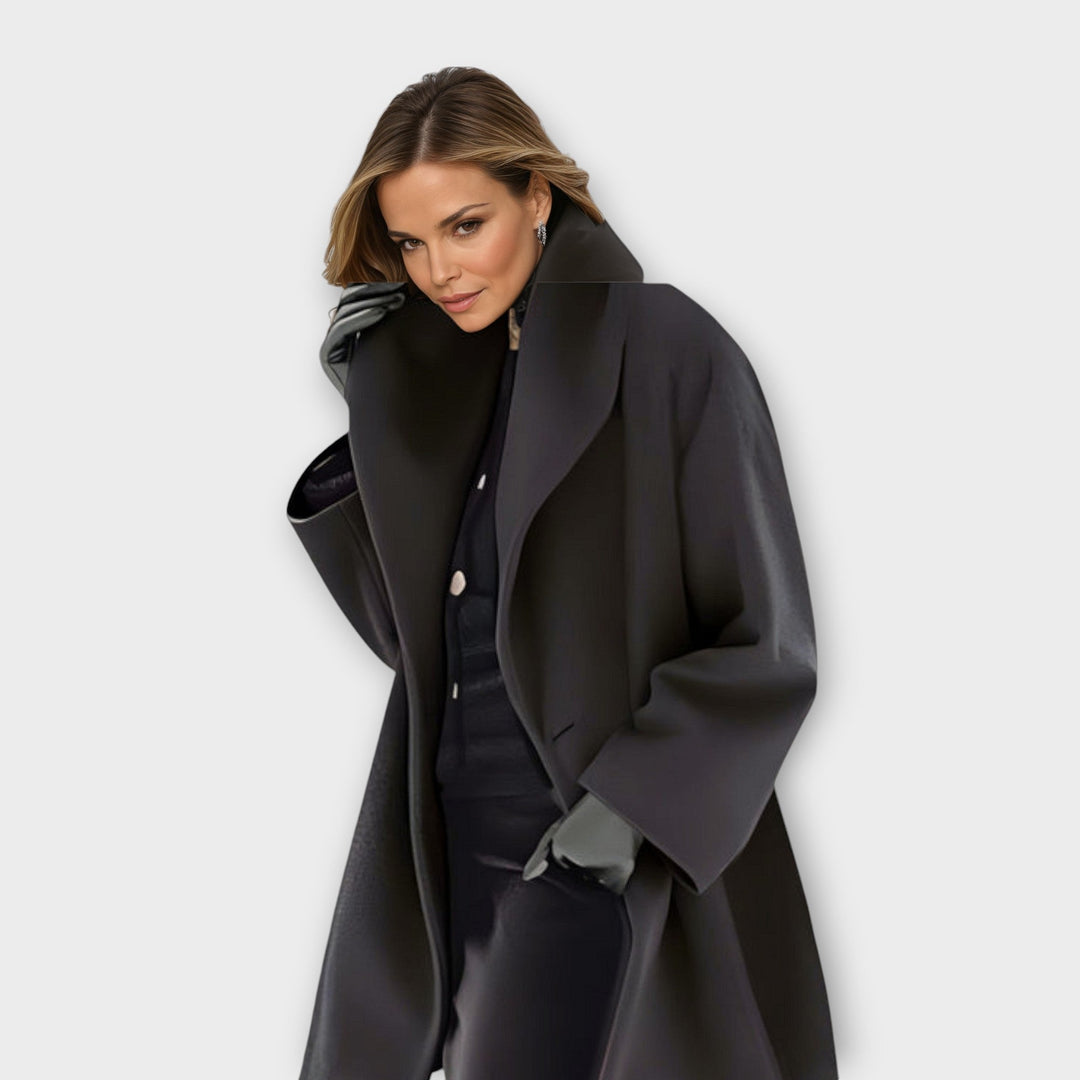 Women's Wool-Look Coat – Black