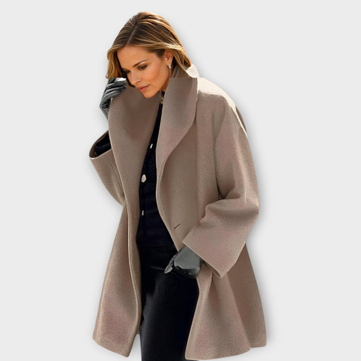 Women's Wool-Look Coat – Khaki