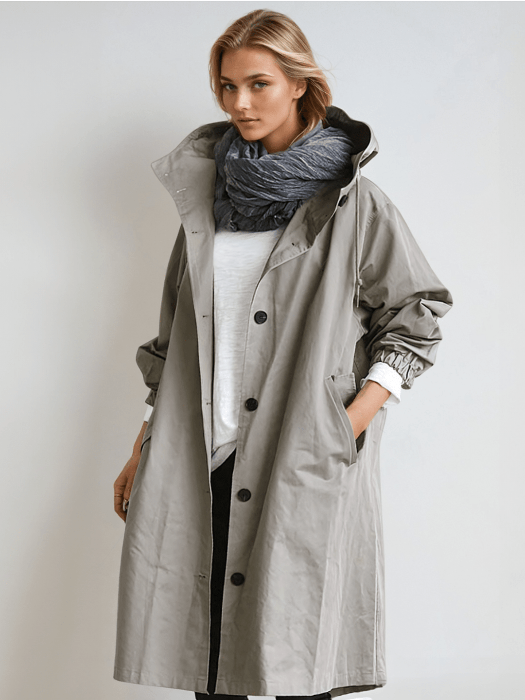 Women's Trench Coat – Grey