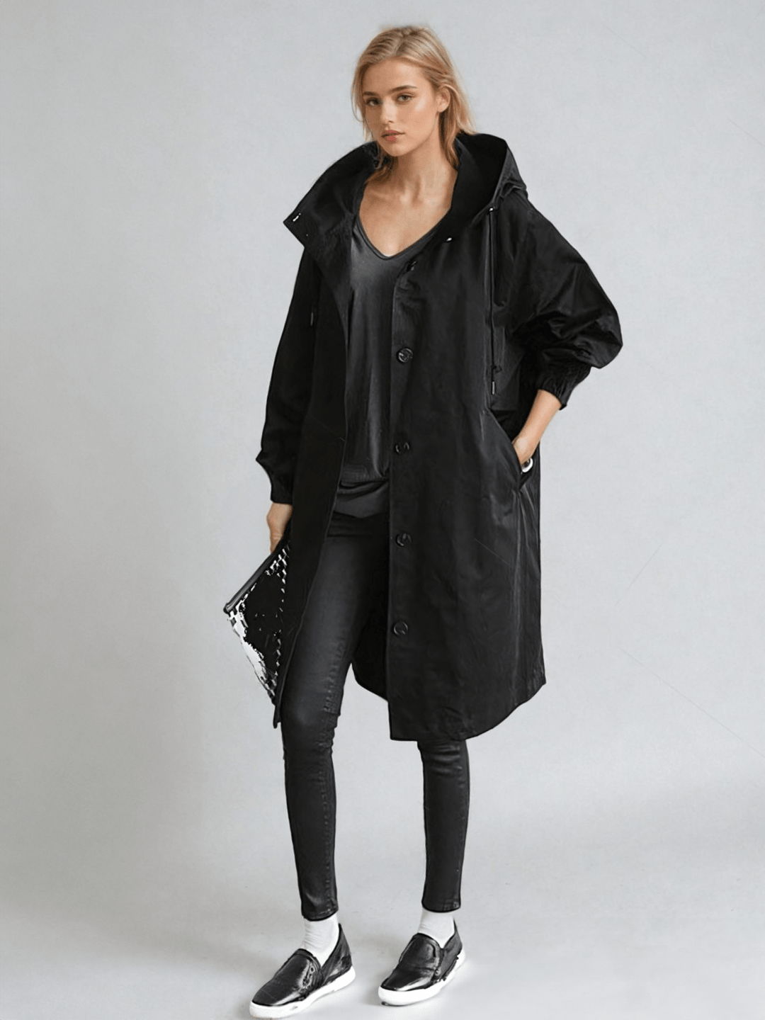 Women's Trench Coat – Black