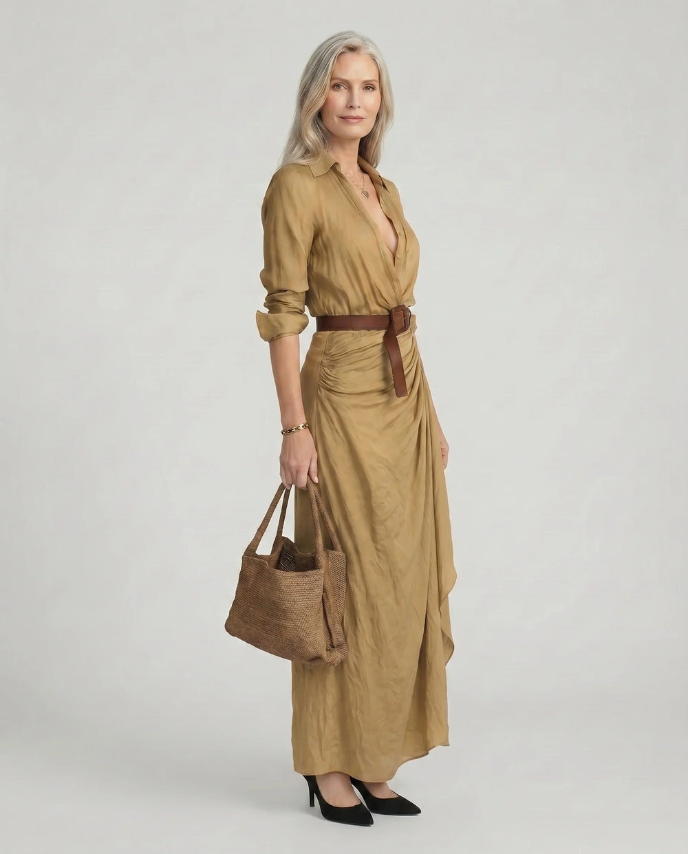 Women's Long Sleeve Maxi Dress
