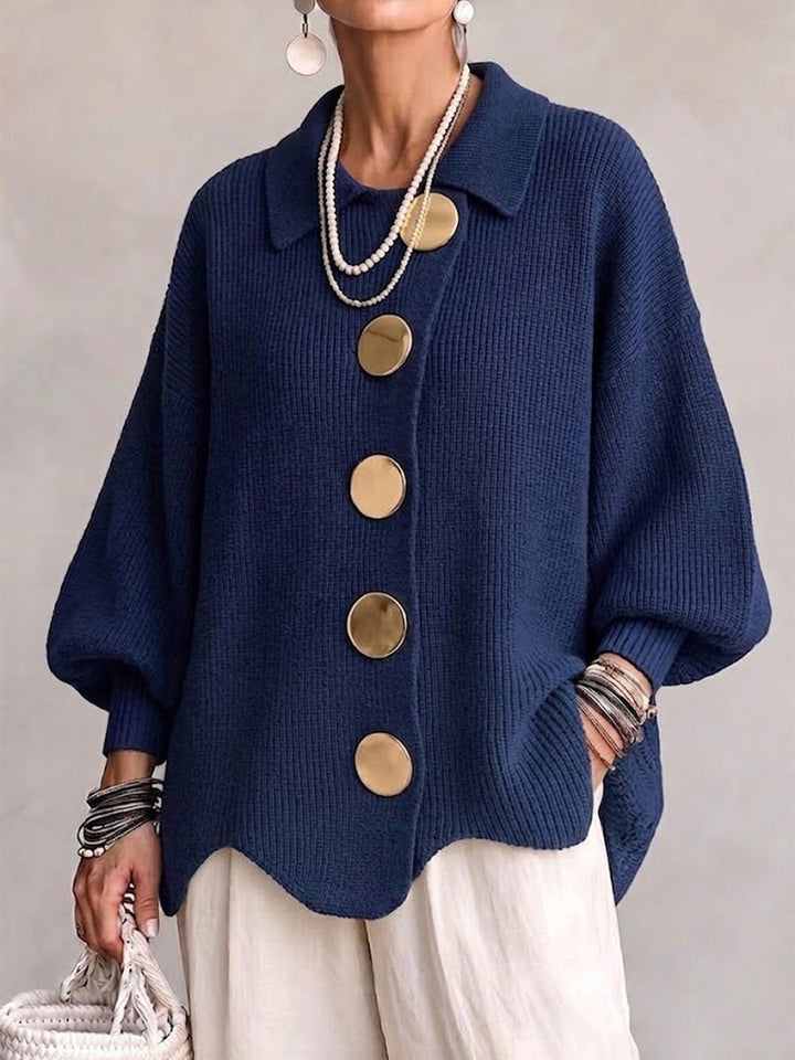 Women's Relaxed Fit Cardigan – Navy Blue