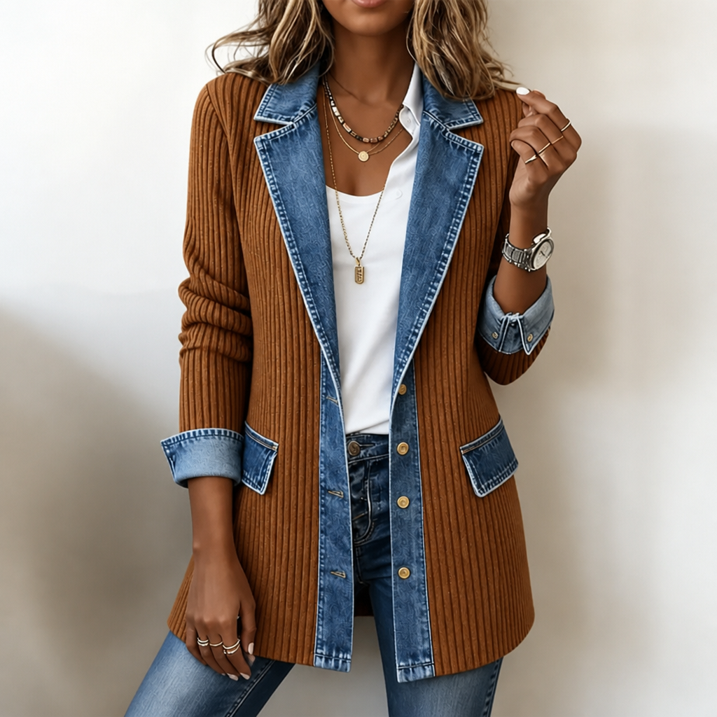 Women's Long Coat – Rust