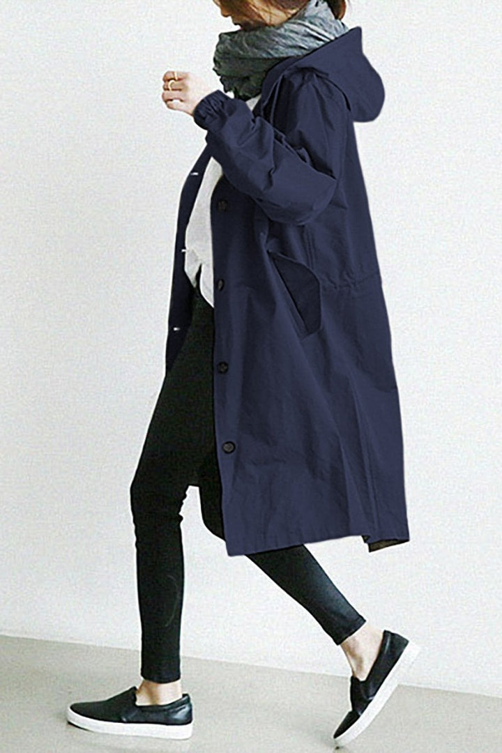 Women's Trench Coat – Navy Blue
