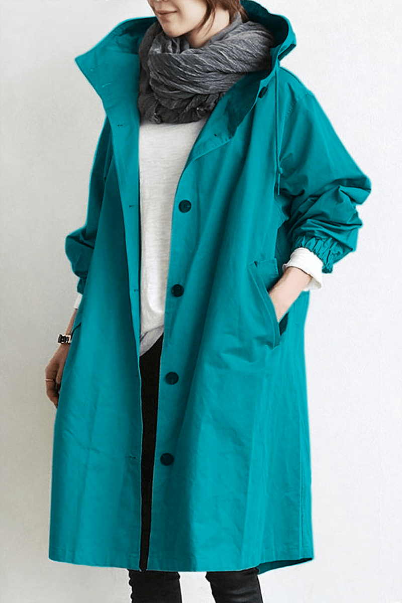 Women's Trench Coat – Turquoise