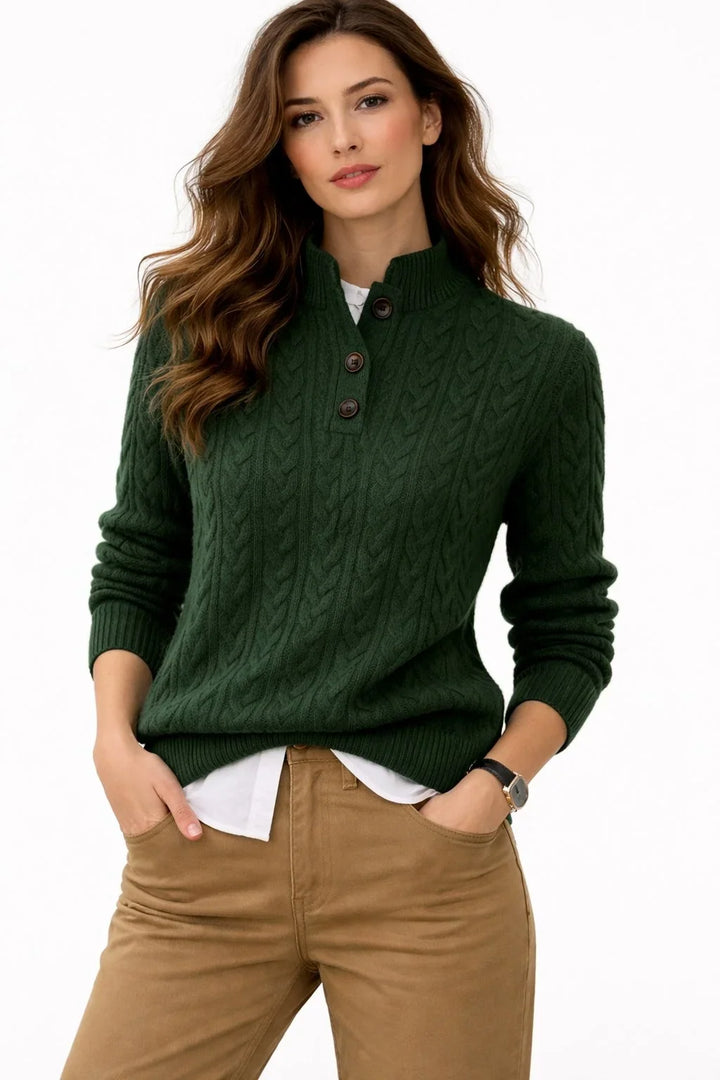 Women's Cable Knit Jumper – Green