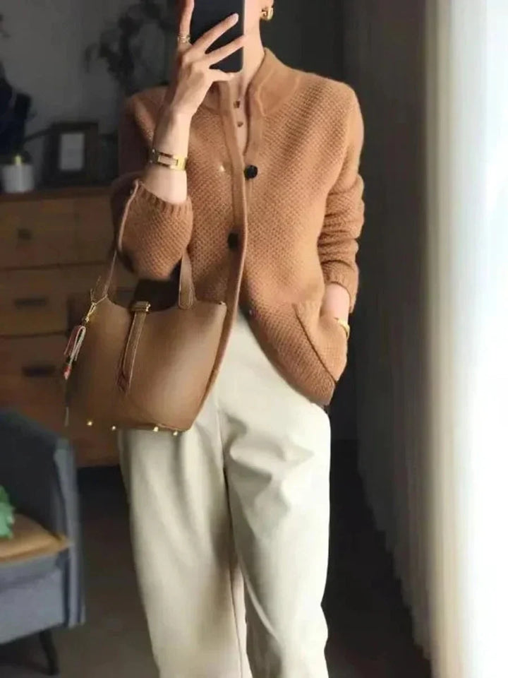 Women's Soft-Touch Knit Cardigan – Brown