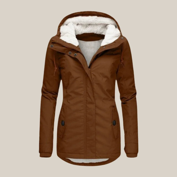 Women's Quilted Puffer Jacket – Brown