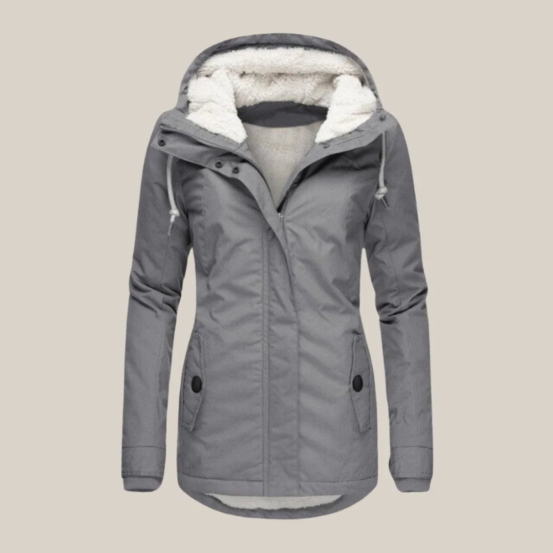 Women's Quilted Puffer Jacket – Grey