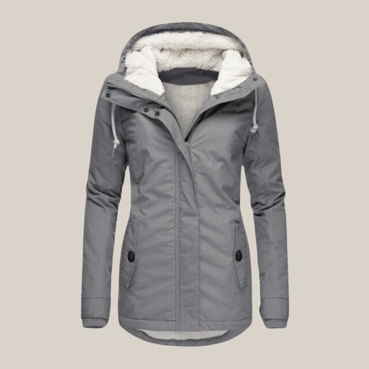 Women's Quilted Puffer Jacket – Grey