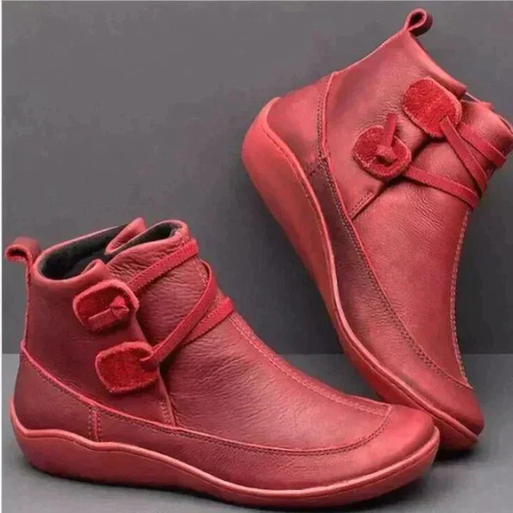 Women's Ankle Boots – Red